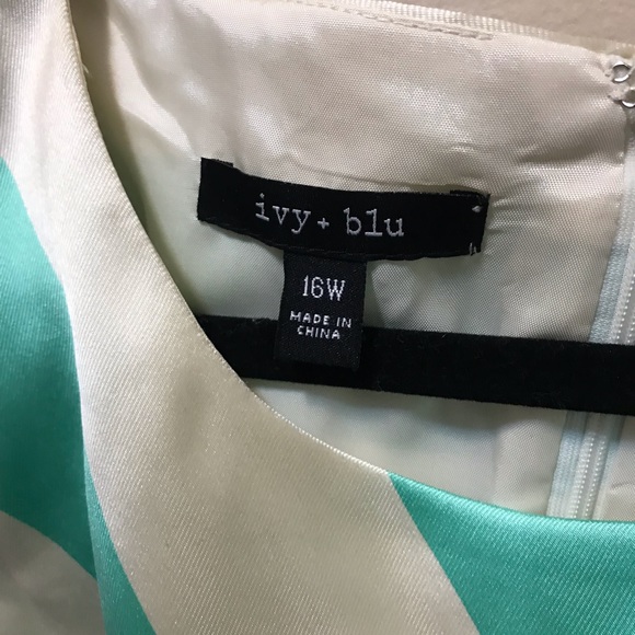 Modcloth 👗 Blue Chevron Dress NWOT size 16 & 12 - Picture 5 of 8